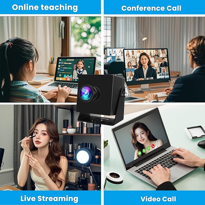 ELP 1080P 120fps USB Camera for Computer - 12MP Wide Angle PC Camera with High Speed and Mini Design for Desktop Industrial Security and Raspberry Pi