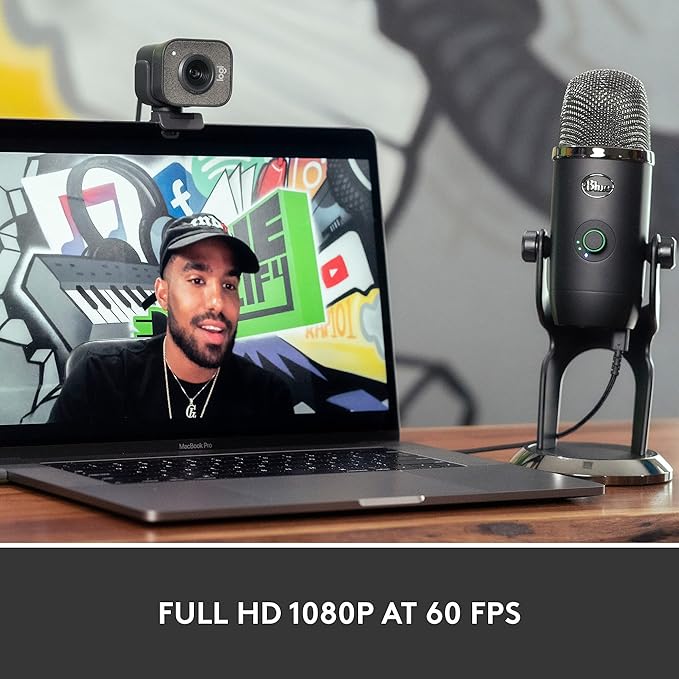 Logitech StreamCam Premium Webcam for Streaming and Content Creation Full HD 1080p 60 fps Works with Microsoft Teams Google Meet Zoom Nintendo Switch 2’s new GameChat mode for PC/Mac – Graphite