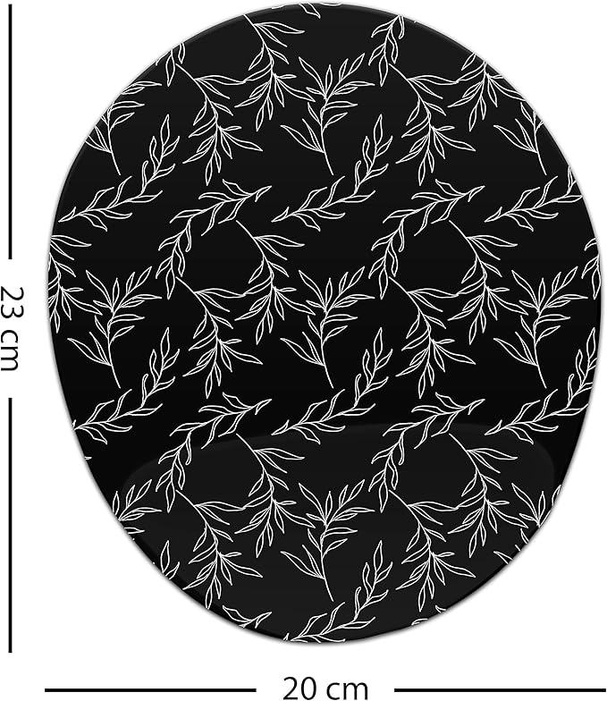 Ergonomic Mouse Pad with Wrist Rest Digital Printed Mouse Mat for Tendon Sheath Problems Non-Slip Base for Office and Home Size: 20 x 23 cm