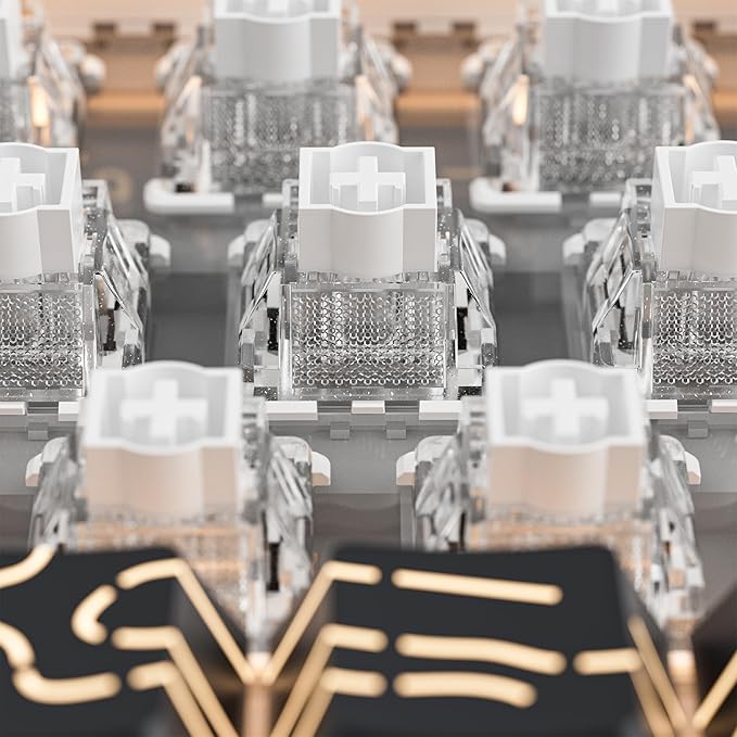 Zhouwang Magnetic Moonlight White Hall Effect switches Linear Factory Pre-lubed Freely Setting Pre-TraveSwitches for Magnetic Gaming Keyboard（108PCS）