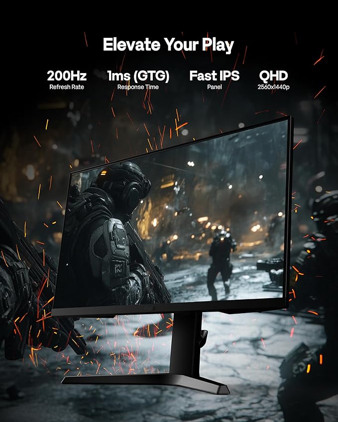 Pixio PX277 Prime Neo 27 inch 180Hz Refresh Rate QHD 1440p Resolution Fast IPS Panel 1ms GTG Response Time Gaming Monitor with Adaptive Sync