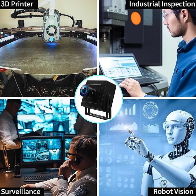 5MP USB Camera with 100 Degree No Distortion Lens HD 1080P 30FPS Wide Angle Webcam Mini UVC USB2.0 Camera for Windows MAC OS Android Linux Raspberry PI Jetson Nano