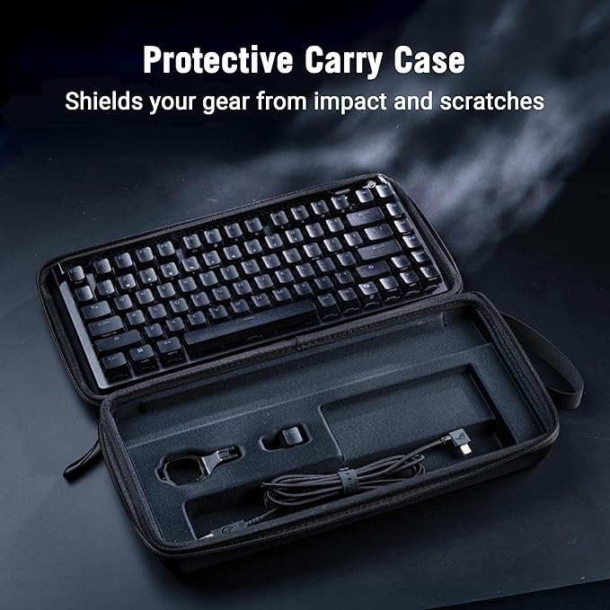 ASUS ROG Falchion Ace 75 HE Wired Analog/Hall Effect Gaming Keyboard – 75% TKL USB Hot Swappable HFX V2 Magnetic Switch Rapid Trigger 8KHz Polling ABS Keycap Carry Case Web-based Config - Black