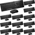 Fabbay 24 Pcs USB Wired Keyboard and Mouse 12 Wired Mouse 12 Corded Full Size Keyboard for School Office Home Compatible with Computer/Laptop/Windows/PC/Desktop