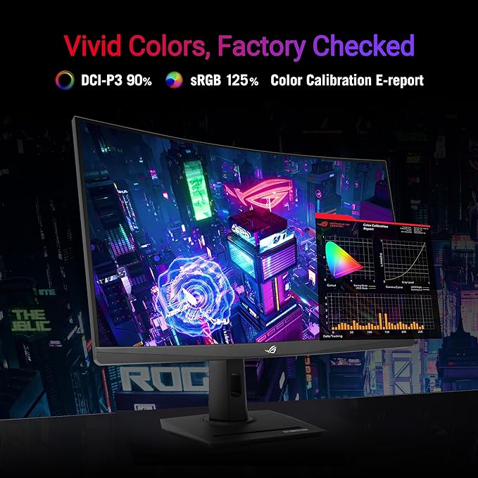 ASUS ROG Strix 32” 1440P USB-C Curved HDR Gaming Monitor (XG32WCS) - QHD 180Hz 1ms Fast VA Extreme Low Motion Blur Sync FreeSync DisplayWidget Tripod Socket AI Technology 3 yr Warranty