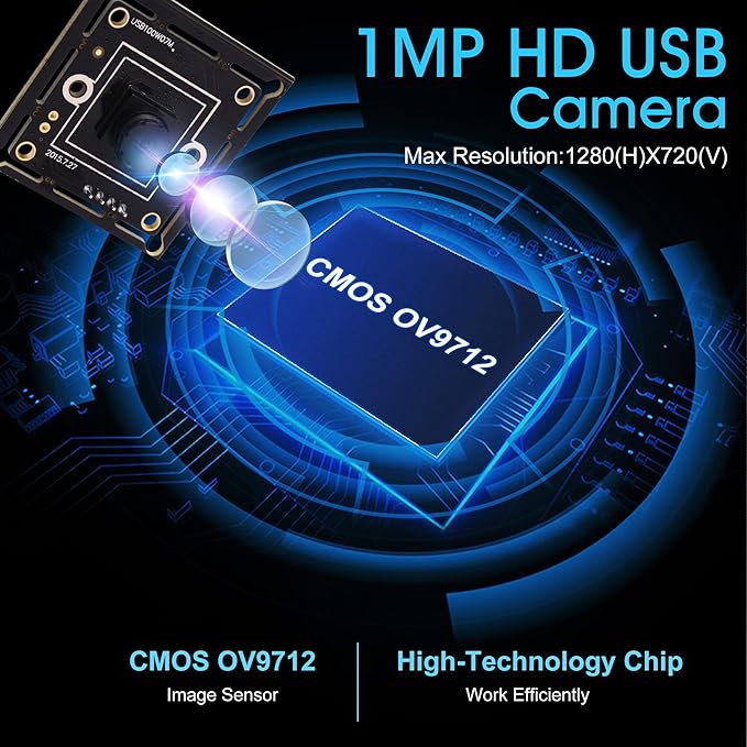 Webcamera_USB HD USB Camera Module High Speed 720P 30fps Webcam Board Mini UVC USB2.0 PC Camera OV9712 Lightburn Camera for Laser Engraver Megapixel Embedded USB Secuirty Camera for Computer
