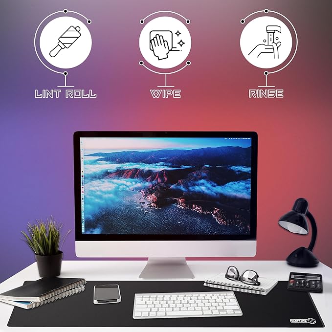 3XL Extended Gaming Mouse Pad/Mat 46x20(Stealth) - Large &amp Wide Desk Cloth Mousepad - Stitched/Water Proof/Non Slip Base