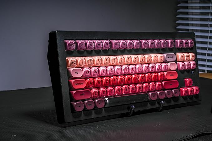 ZORNHER CG870 Lipstick Mechanical KeyboardTKL Pink Gaming KeyboardFoundation Creamy Thocky KeyboardCreamy Sounding SwitchesCute Kawaii Girly Jelly Keycaps