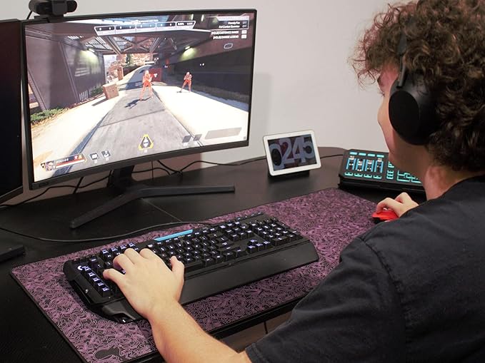 CrashPad XXL Gaming Mouse Pad - 36 x 16 - Thick Extended Gaming Desk Mat (White)