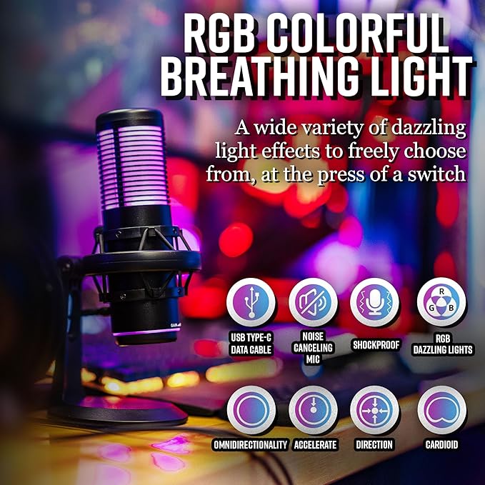 Live Video Streaming Kit (Deluxe)-for Video Call Gaming Podcast YouTube Content Creation- Includes 2k 60 FPS Webcam Professional Cardioid Microphone and LED Flat Light for Android/MAC/Windows