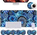 Keyboard Wrist Rest+Mouse Wrist Pad+Desk Pad SetMemory Foam Ergonomic Easy Typing Pain Relief for Computer Laptop Office Home - Mandala