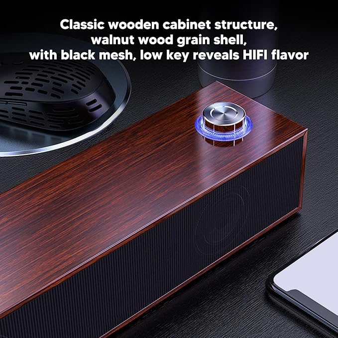 Vikye Computer Speakers HiFi Stereo Sound Desktop Speakers with USB Cable with Jack and 3.5mm AUX Headphone Jack Auxiliary Input for PC