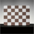 Khaki Checkerboard Tempered Glass Gaming Mouse Pad Large Hard Mouse Mat 410mm×310mm Ultra-Smooth Glass Surface for Speed &amp Precision Control