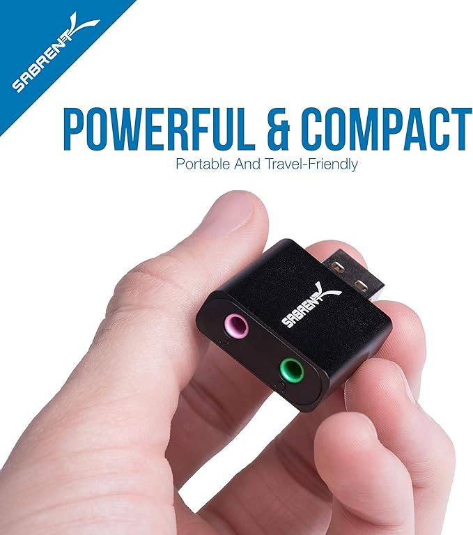 Sabrent 13 Port High Speed USB 2.0 Hub +Aluminum USB External Stereo Sound Adapter for Windows and Mac.