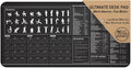 Mac Productivity Desk Mat – Keyboard Shortcuts Wellness Guide &amp 3-Year Calendar | XL Office Mouse Pad for Excel Word &amp macOS Shortcuts | Ergonomic Workspace Mat