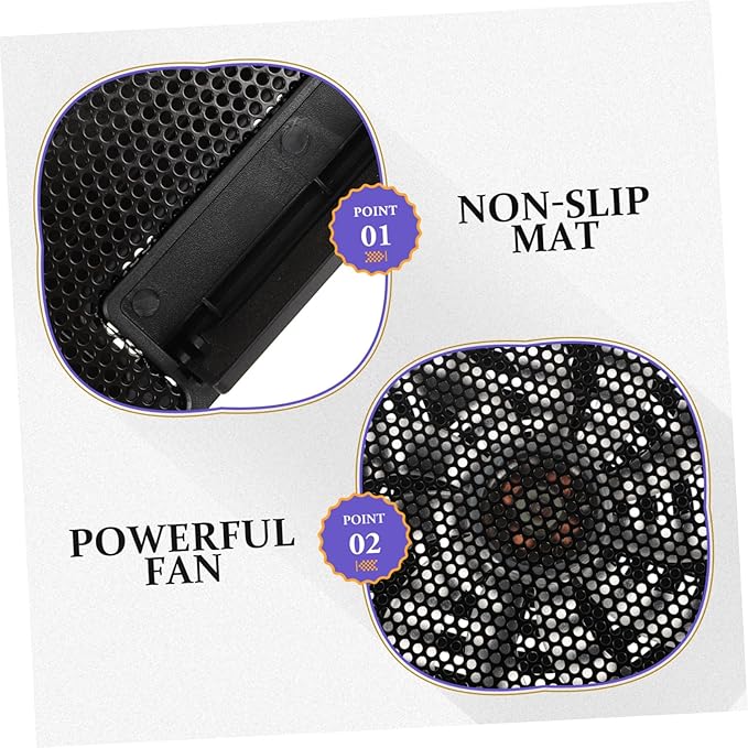 Mikinona Multi-Level Adjustable Laptop Cooling Rack with Dual USB Fans Ergonomic Holder for Heat Dissipation Portable Stand Relieves Neck and Stable for Various Laptop