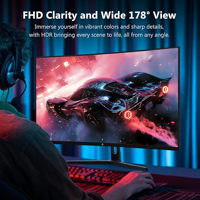 Z-Edge 32 inch Curved Gaming Monitor FHD 1080P 240Hz Curved Monitor1500R Computer Monitor MPRT 1ms Monitor FreeSync Low Blue Light UG32P 1X DP and 2X HDMI