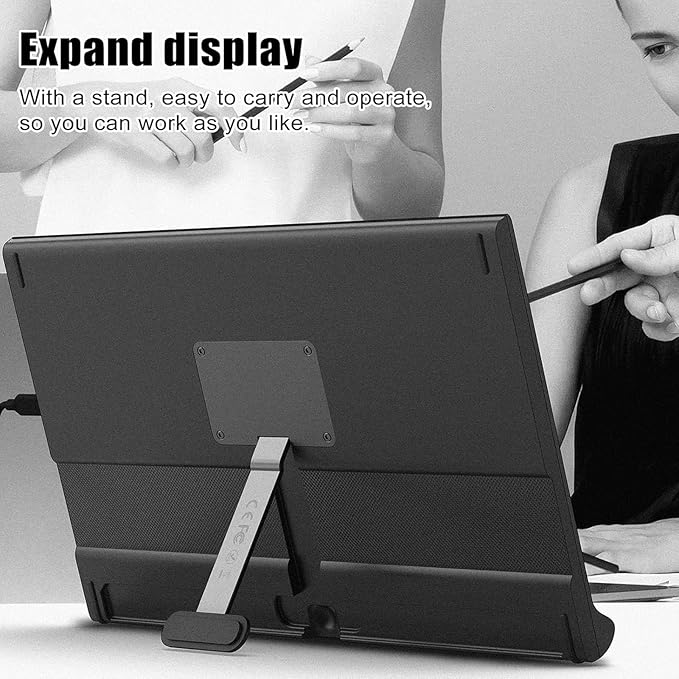 Laptop Screen Extender 15.6inch 1080P Double Attachment Extended Portable Monitor for USB C Extension