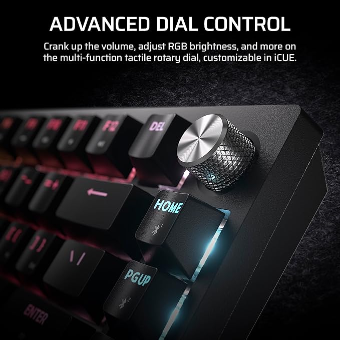 Corsair K65 Plus Wireless 75% RGB Hot-Swappable Mechanical Gaming Keyboard – Pre-Lubricated MLX Fusion Tactile Switches – Dual-Layer Sound Dampening – PBT Keycaps – QWERTY NA – Black