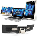 Laptop Screen Extender 15.6'' 1080P FHD Laptop Monitor Extender with 235°Rotation Detachable Dual Monitor Plug &amp Play Triple Screen for 13-17.3 Laptops Compatible with Mac/Wins/Android/Dex