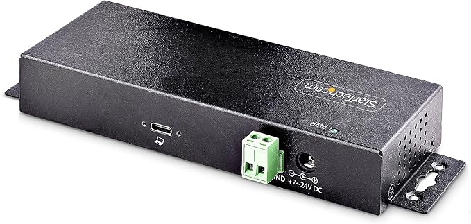 StarTech.com 7-Port Industrial USB 10Gbps Hub with Power Adapter Metal Mountable 5X USB-A/2x USB-C Downstream Ports TAA