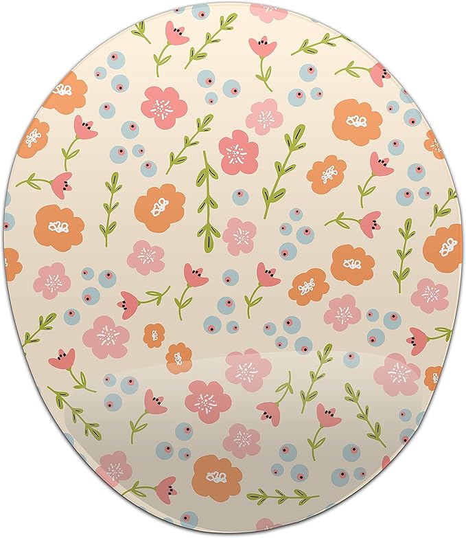 Ergonomic Mouse Pad with Wrist Rest Digital Printed Mouse Mat for Tendon Sheath Problems Non-Slip Base for Office and Home Size: 20 x 23 cm