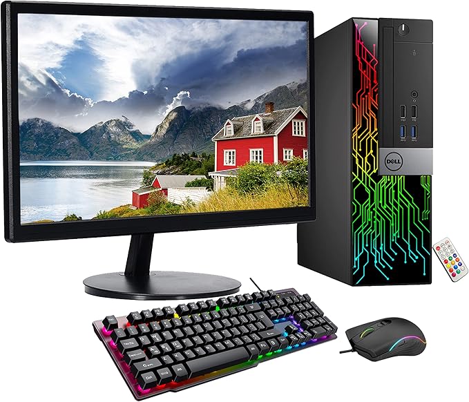 Dell OptiPlex Small Form Factor Computer with 24 Inch Monitor Intel Core i5 6500 Processor 3.2 GHz 8GB RAM 512GB SSD Windows 11 Pro WiFi Keyboard &amp Mouse (Renewed)