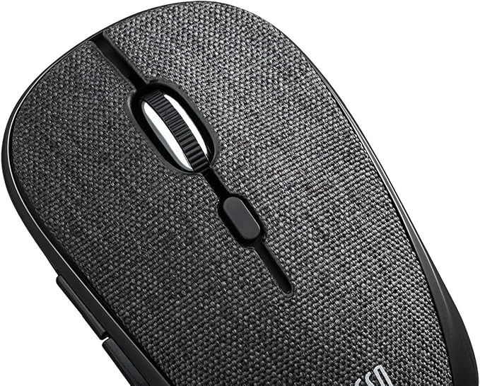 Adesso Lot of 10 Pcs Multipack iMouse S80B 24Ghz Fabric Wireless Black Fabric Mini Optical Mouse