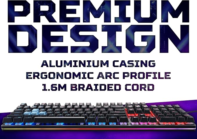 acer Predator Aethon 303 Wired Gaming Keyboard-Kailh Blue Mechanical Switches|RGB Illuminated Keyboard|12 Backlight Effects|5 Pre-Set Gaming Modes &amp 3 Sidelight Effects|100% Anti-Ghosting(Pack of