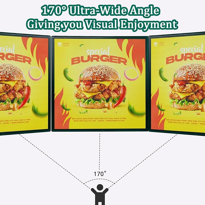 P6 Programmable 40x40 Inch Commercial LED Display with WiFi Control HD Multimedia Support for Retail Stores Hospitality &amp Commercial Spaces 160x160 Resolution
