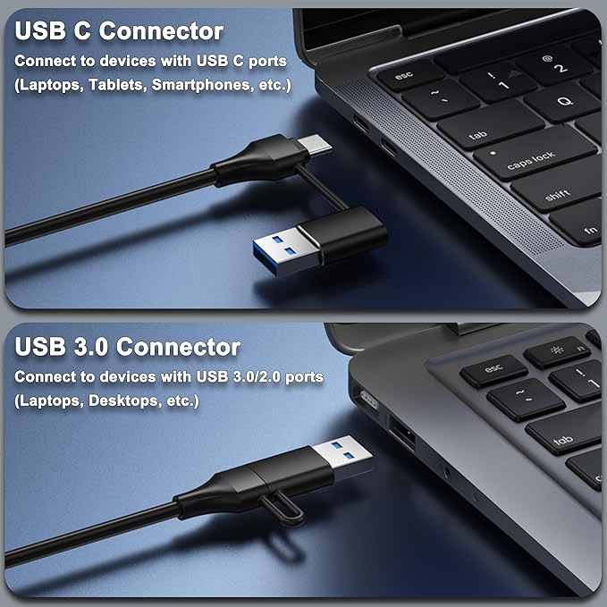 Powered 10-Port USB 3.0 Hub USB C to 10 Ports USB Data Hub Splitter with Individual LED On/Off Switche 3.3FT Cable 12V/3A Power Adapter for Laptop MacBook Pro/Air PC (Aluminum Gary)