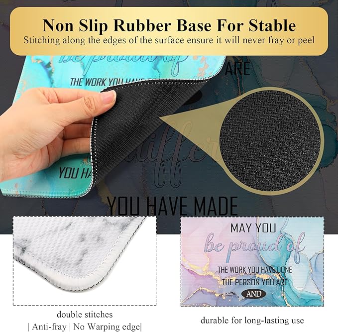 Kanayu 24 Pcs Medical Assistant Gifts Employee Appreciation Mouse Pads Bulk Employee Thank You Gifts for Coworker May You Be Proud Mouse Pad Marble Mousepad for Teachers Nurses Staff