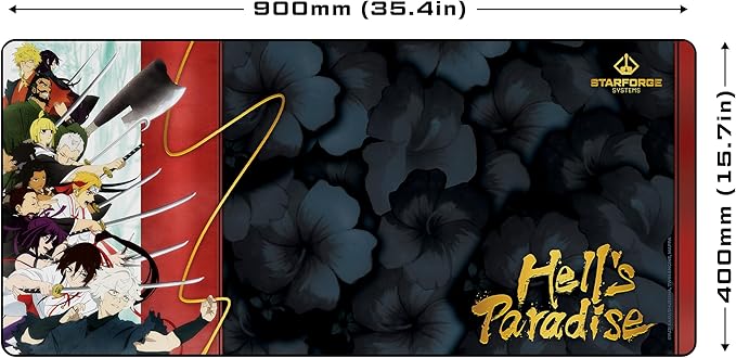 Attack - Hell's Paradise Gaming Desk Mat – Large Extended Mouse &amp Keyboard Pad