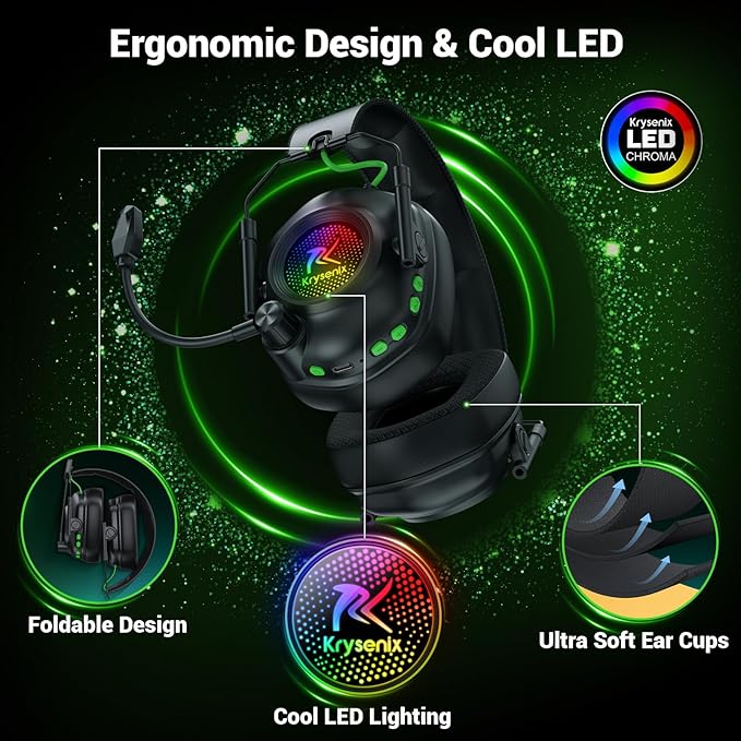 Wireless Gaming Headset for Xbox Series X|S Xbox One PC PS5 PS4 Mac Switch 2.4 GHz Wireless &amp Bluetooth 5.4 Gaming Headphones with Noise Canceling Microphone 50Hr Battery 50mm Drivers-Bla
