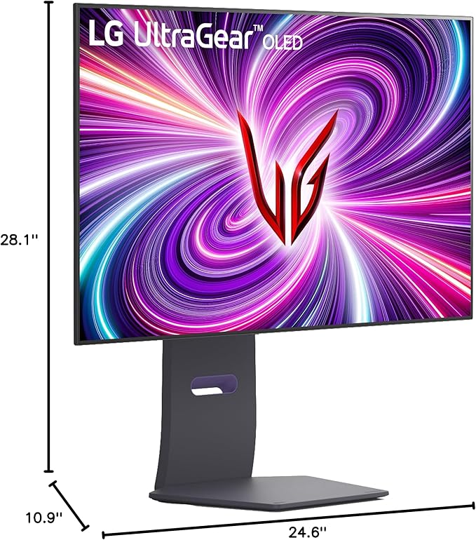 LG ‎32GS95UE 32-inch Ultragear OLED Gaming Monitor UHD 240Hz 0.03ms DisplayHDR True Black 400 AMD FreeSync Premium Pro NVIDIA G-Sync HDMI 2.1 DisplayPort Tilt/Height/Swivel Stand Black