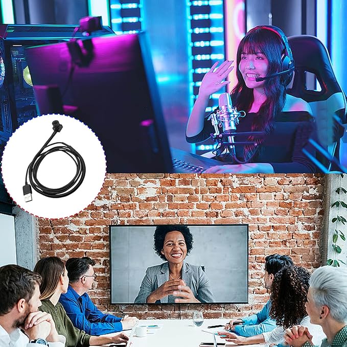 4MP 1080P USB Webcam with Pliable Metal Tube for Video Conferencing On Notebook PC Observe Screen Center Mounted Webcam
