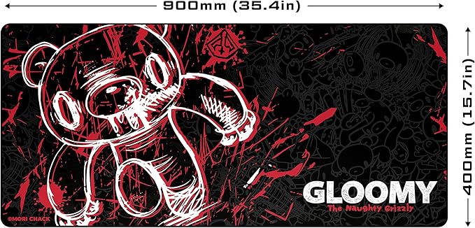 Blackout - Gloomy Bear Gaming Desk Mat – Large Extended Mouse &amp Keyboard Pad