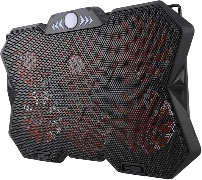 Laptop Cooling Pad Large Size Compatibility with 6 Height Adaptable RGB Silent Fan Efficient Heat Dissipation for 19in Laptops