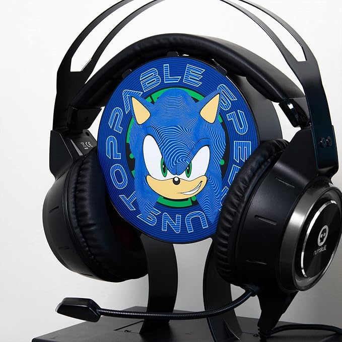 Numskull Official Sonic the Hedgehog Gaming Accessory Locker &amp Storage Stand – Holds 10 Games/DVDs 4 Controllers Headset and Accessories – Durable &amp Compact Organizer – The Hedgehog Merchand