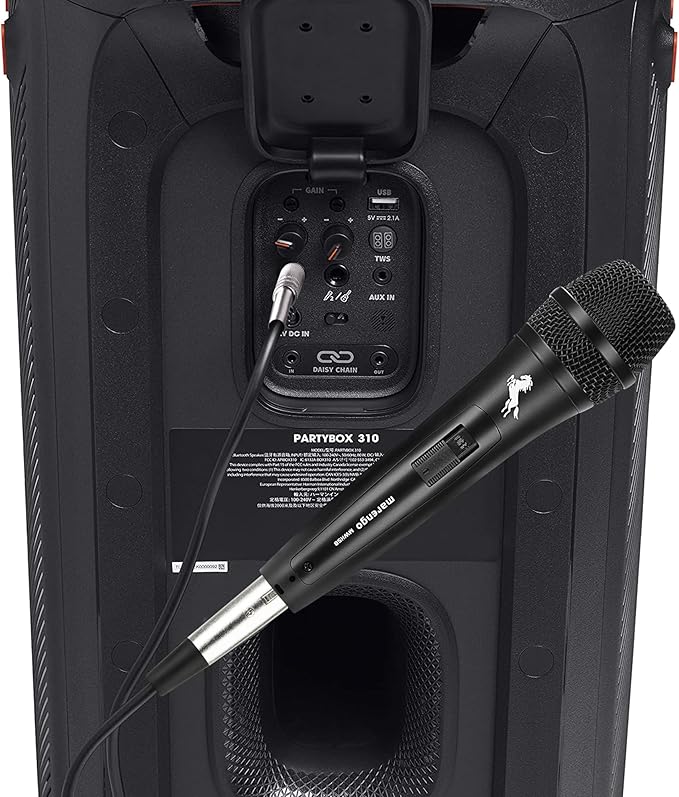 Marengo Dynamic Vocal Microphone for Karaoke SpeakerWired Handheld Mic with On and Off Switch and 13ft Detachable Cable