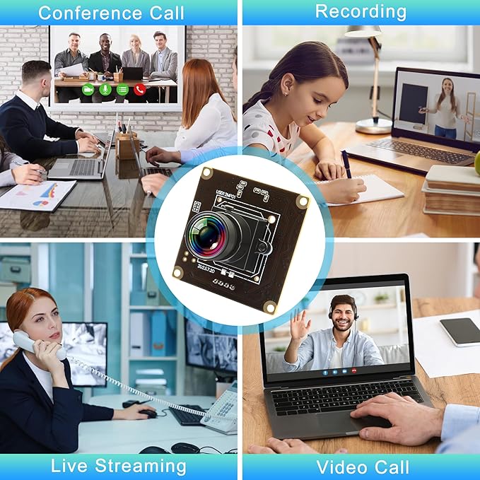 120fps USB Camera Module Wide Angle 100degree Low Distortion Lens Webcam Board for Laptop 11.6mp Lightburn CAMERA Mini UVC USB2.0 High Speed PC CaM Industrial USB Security Webcamera for Computer