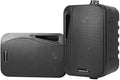 Rockville Pair HP4S BK 4 360W Outdoor/Indoor Speakers Swivel Wall Mount IPX44 Weather Resistant High-Fidelity Sound for Home Theater and Patio Use