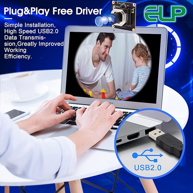 4K USB Camera Module Autofocus with Dual Microphone for Computer and Raspberry Pi Mini UVC USB2.0 Webcam Board 8mp Industrial Lightburn Camera IMX415 PC Camera Audio Video Web Camera for Laptop