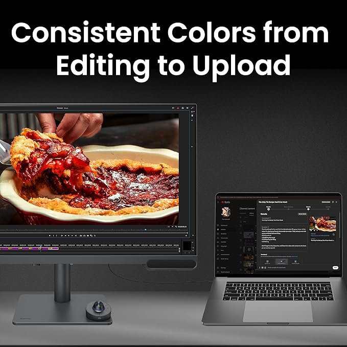 BenQ PV3200U 32” 4K UHD Monitor for Video Editing 95% DCI-P3 100% Rec.709/sRGB 2.1ch Speakers 65W USB-C Mac Compatible Factory-Calibrated Software Calibration Ergonomic Stand