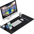 Wireless Charging Mouse Pad with Foldable Phone Holder 15W Magnetic Fast Charging for iPhone Samsung 31.5x15.75 Large Desk Mat for Laptop/Keyboard Waterproof Gaming Mousepad with Non-Slip Base
