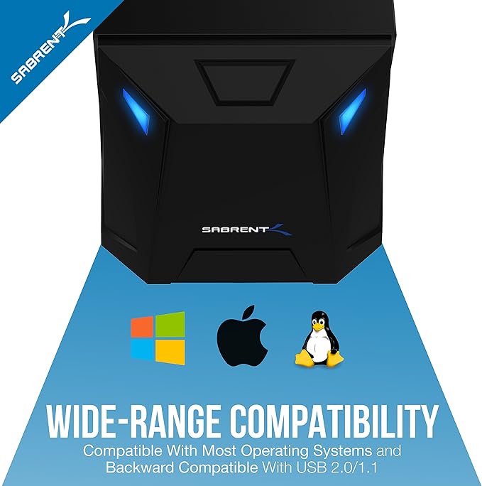 SABRENT USB 3.0 to SATA External Hard Drive Docking Station for 2.5 or 3.5' HDD SSD [Support UASP] (EC-UBLB)