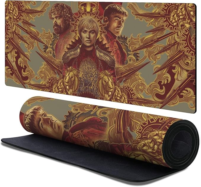 Head Case Designs Officially Licensed HBO Game of Thrones Tyrion Cersei Jaime Graphic Art 37.4 x 15.75 x 0.16 inches (900 x 400 mm) - XL Gaming Office Desk PC Keyboard Mouse Mat Pad