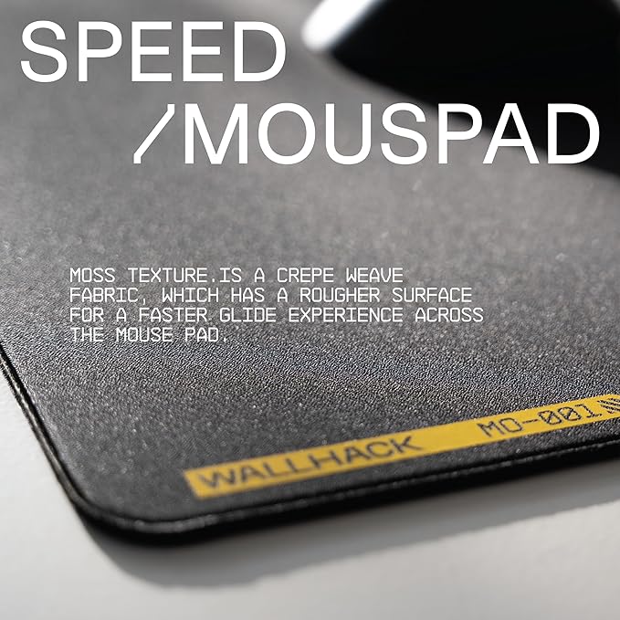 SkyPAD Wallhack Black MO-001: Ultimate Fast Speed &amp Precision Gaming Mouse Pad | Enhanced Surface for Professional Gamers Speedpad Mouse Mat