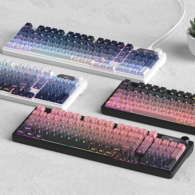 Camiysn Keyboard GK960 98 Keys 95% Layout Keyboards Type-C Connected Keyboard Side Engraved ABS Keycaps for PC/loptop/MAC