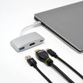 Best USB Type C Hub Adapter 3-in-1 4K HDMI USB C 3.1 Fast Charging Port for MacBook Chromebook Pixel